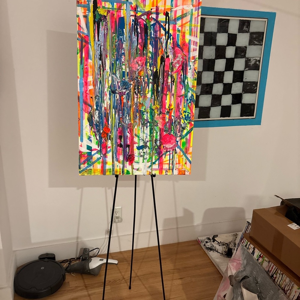 Abstract Multicolor Canvas Art handmade by me